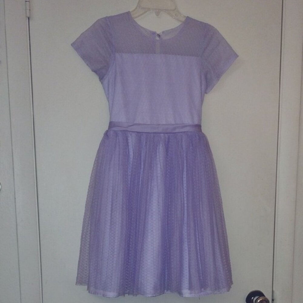 COPY - Girls Beautifully Designed Formal Lined Lace Lavender Dress